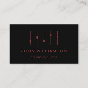 Personalized minimal Sound Engineer Engineering Business Card