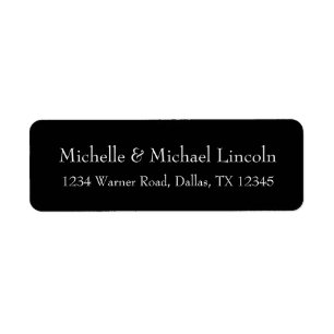 Personalized Minimalist B & W Address Labels