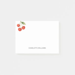 Personalized Minimalist Cute Cherry Fruit  Post-it Notes