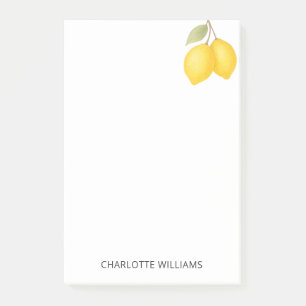 Personalized Minimalist Cute Lemon Teacher Post-it Notes