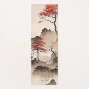 PERSONALIZED Minimalist Japanese Coastline Yoga Mat
