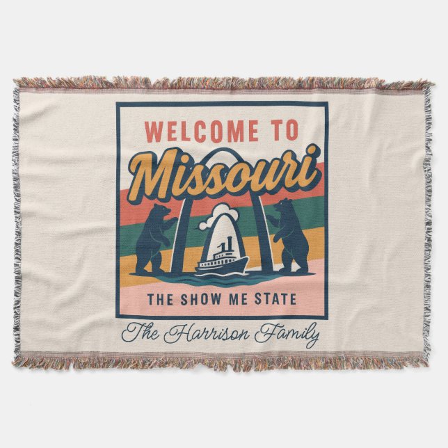 Personalized Missouri Throw Blanket (Front)