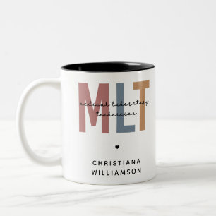 Personalized MLT Medical Laboratory Technician Two-Tone Coffee Mug