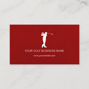 Personalized Modern Black Professional Golf Busine Business Card