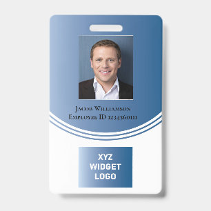 Personalized Modern Business Employee Photo Logo ID Badge