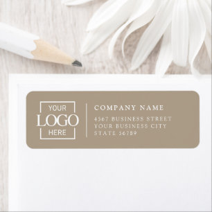 Personalized Modern Business Logo Return Address Label