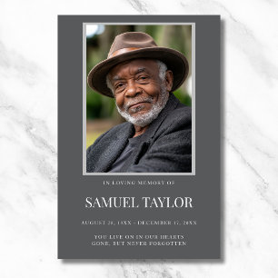 Personalized Modern Celebration of Life Funeral Poster