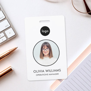 Personalized Modern Custom Employee Photo ID ID Badge