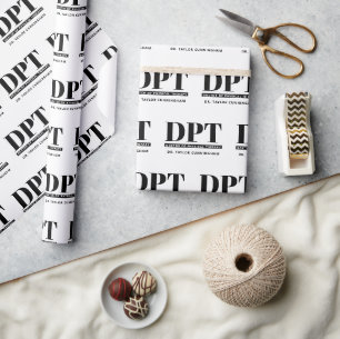 Personalized Modern DPT Doctor of Physical Therapy Wrapping Paper