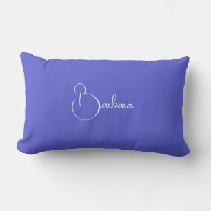 Personalized Modern Elegant Typography Name Lumbar Cushion
