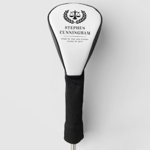 Personalized Modern Law School Graduation Golf Head Cover