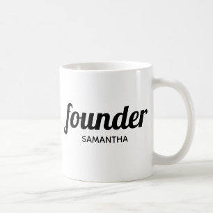 Personalized modern professional boss founder coffee mug