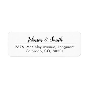Personalized Modern Return Address Label