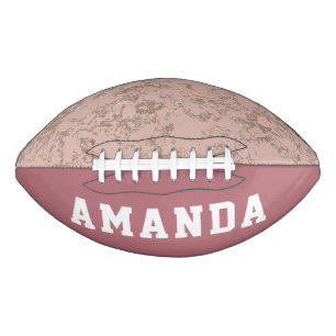 Personalized Modern Rose Gold Girl Football