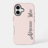 Personalized Modern Script Baby Pink Blush