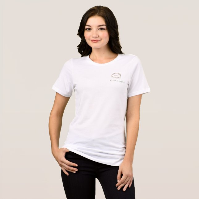 Personalized Modern Script Sage Green Logo Tri-Blend Shirt (Front Full)