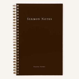Personalized Modern Sermon Church Notebook