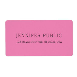 Personalized Modern Simple Designed Pink Template