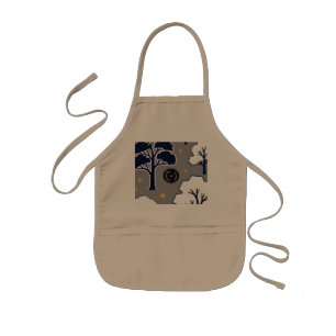 Personalized Modern Woodland Tree and Star  Kids Apron