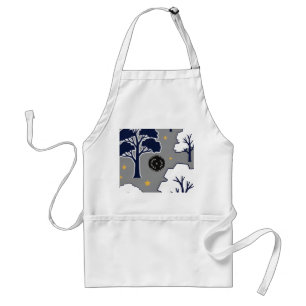 Personalized Modern Woodland Tree and Star Standard Apron