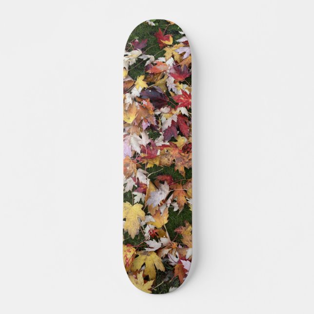 Personalized Moderne Skate Autumn Leaf Skateboards (Front)