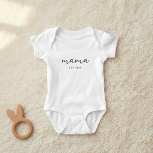 Personalized Mom and Est. Date Sweatshirt, Custom Baby Bodysuit