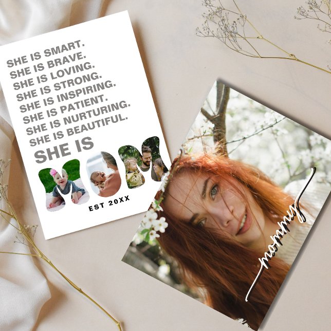 Personalized Mom cutout photo Affirmation new mom Postcard (Creator Uploaded)