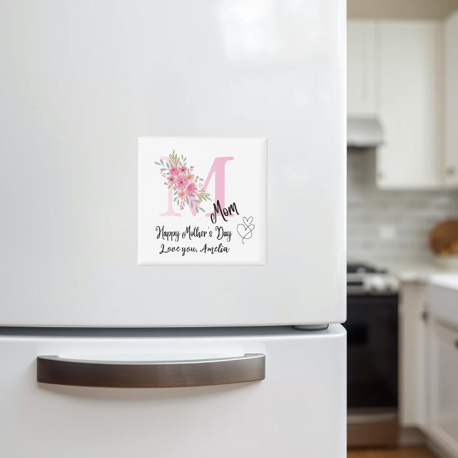 Personalized Mom Initial Fridge Magnet (Creator Uploaded)