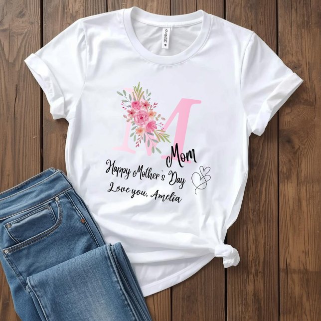 Personalized Mom Initial T-Shirt (Creator Uploaded)