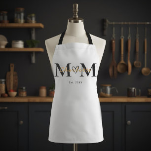 Personalized Mom Name Est Year Apron Gift