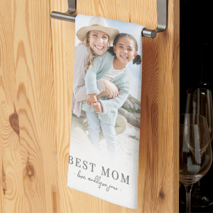 Personalized Mom Photo Mother Tea Towel