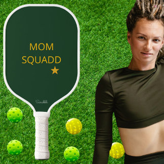Personalized Mom Squad Pickleball Custom Name Gift Pickleball Paddle