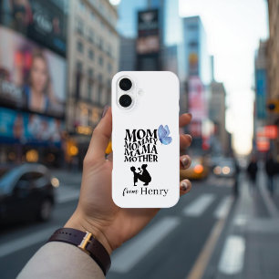 Personalized Mom Typography iPhone 16 Case