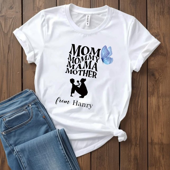 Personalized Mom Typography T-Shirt (Creator Uploaded)