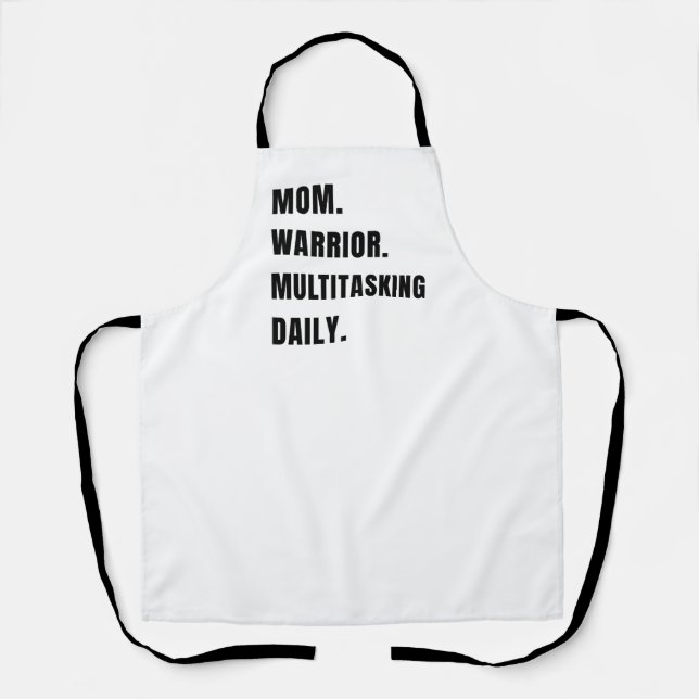 Personalized Mom Warrior Multitasking Daily Gifts Apron