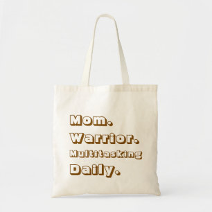 Personalized Mom Warrior Multitasking Daily Gifts Tote Bag