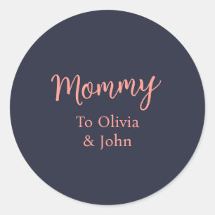 Personalized Mommy  Classic Round Sticker