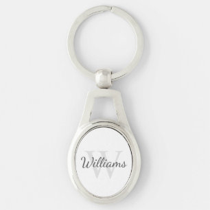 Personalized Monogram and Name Key Ring