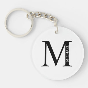 Personalized Monogram and Name Keychain