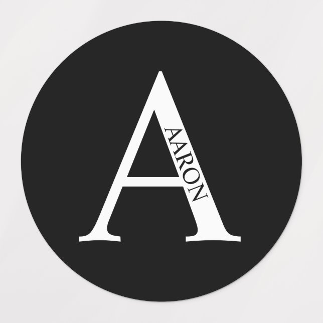 Personalized Monogram and Name Labels (Design 1)