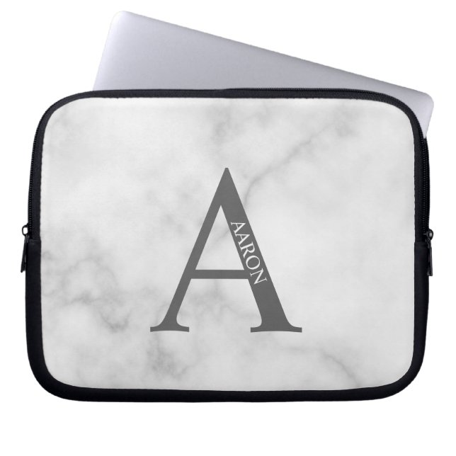 Personalized Monogram and Name Laptop Sleeve (Front)