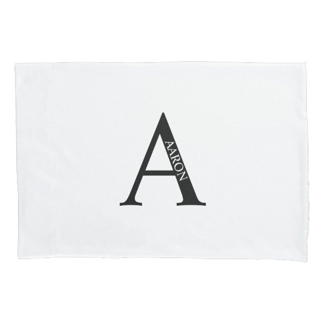Personalized Monogram and Name Pillow Case (Front)