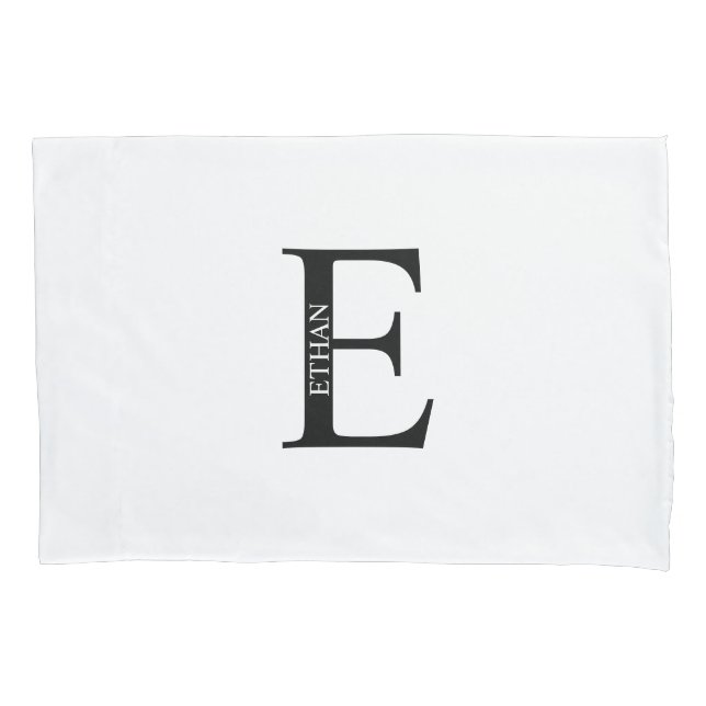 Personalized Monogram and Name Pillow Case (Front)