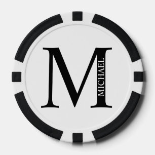Personalized Monogram and Name Poker Chips