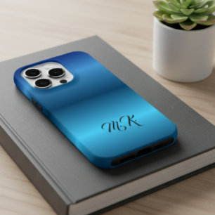 Personalized Monogram Blue IPhone Case for Him