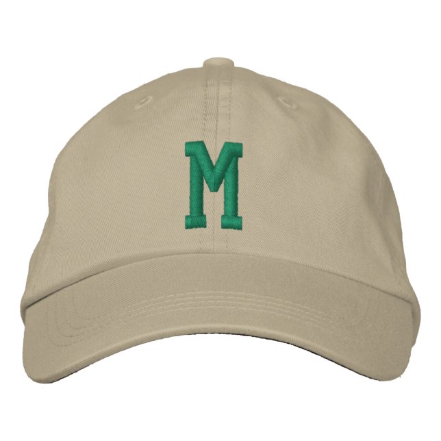 Personalized Monogram Bold Initial Embroidered Hat (Front)