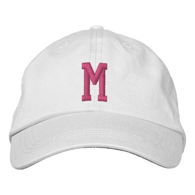 Personalized Monogram Bold Initial Embroidered Hat (Front)