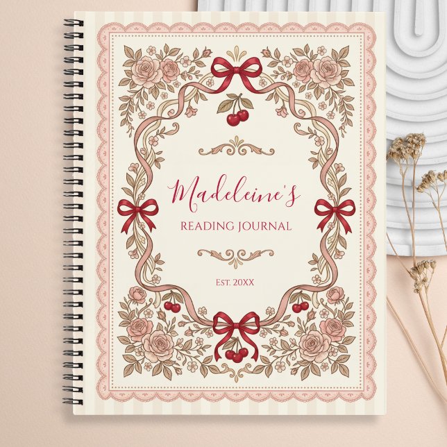 Personalized Monogram Bookworm Reading Journal (Creator Uploaded)