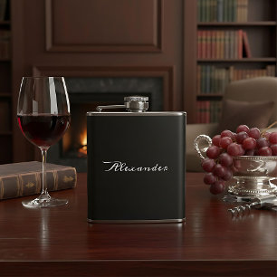 Personalized monogram drink flask gift for men