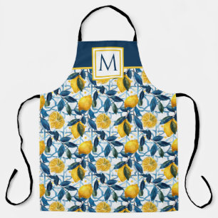 Personalized Monogram Lemon Kitchen Apron